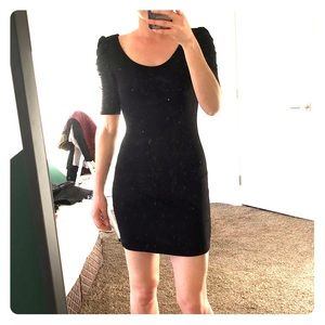 Black bodycon dress